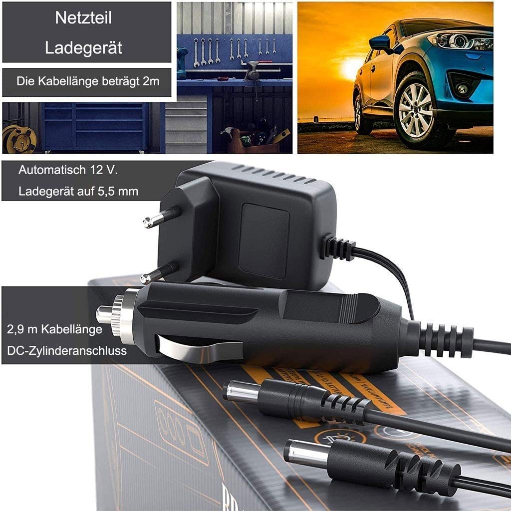 Digitaler Reifenfüller, tragbare Mini-12-V-Digitalluftpumpe mit wiederaufladbarer Li-Ionen-Batterie für Autoreifen, Fahrräder und Andere Schlauchboote, automatische Reifenpumpe mit
