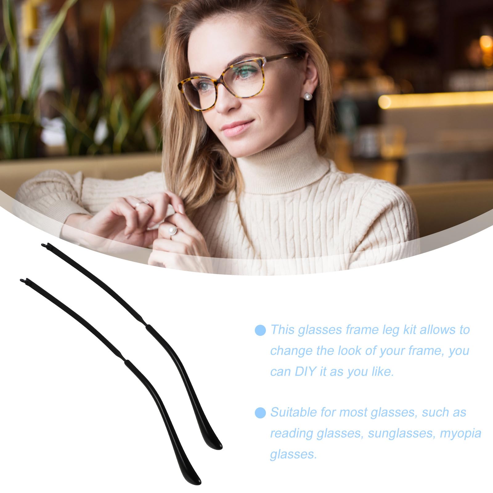 Branches de Lunettes en Métal Robustes Embouts en Silicone Antidérapants Accessoires Universels pour Lunettes de Soleil et Lecture Bureau Voyage