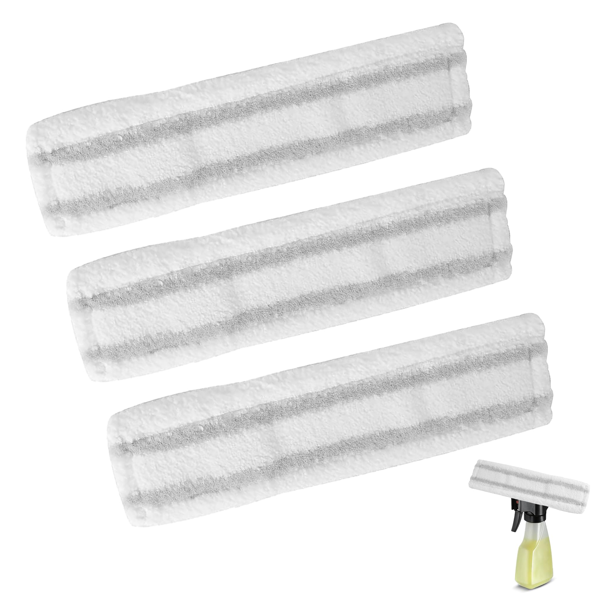 Noenaeni 3Pcs Window Cleaning Pads for Karcher Window Vac WV1 WV50 WV75 High Density Microfibre Replacement Pads for Karcher Window Cleaner Accessories, karcher Window vac Accessories