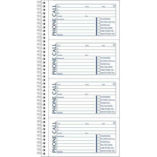 Adams Phone Message Book, Carbonless, 5.50 x 11 Inches