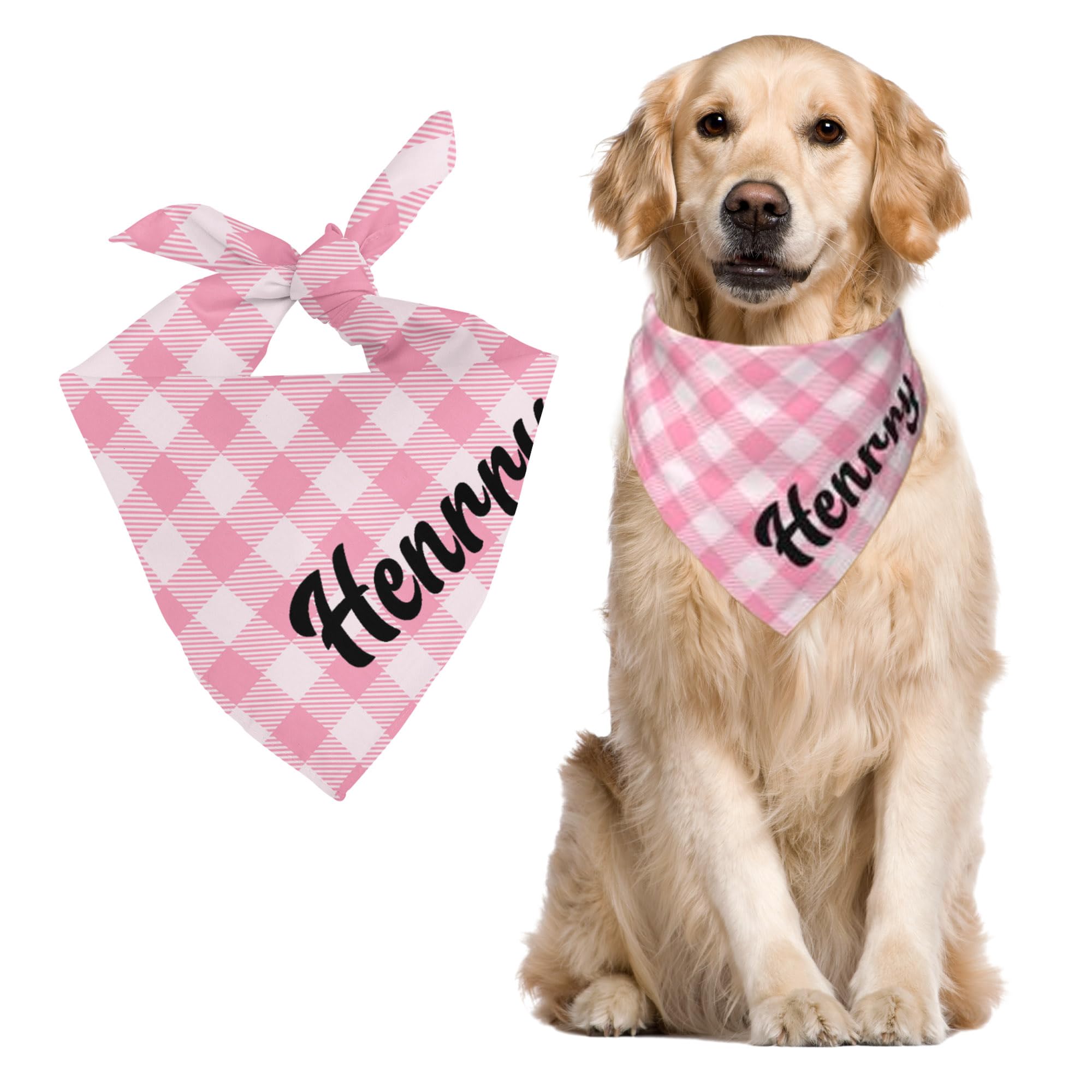 Custom Pet Scarf Personalized Dog Bandana with Name Personalized Add Your Text Bibs Triangle Head Scarfs Gift for Small Medium Large Dogs Cats Baby