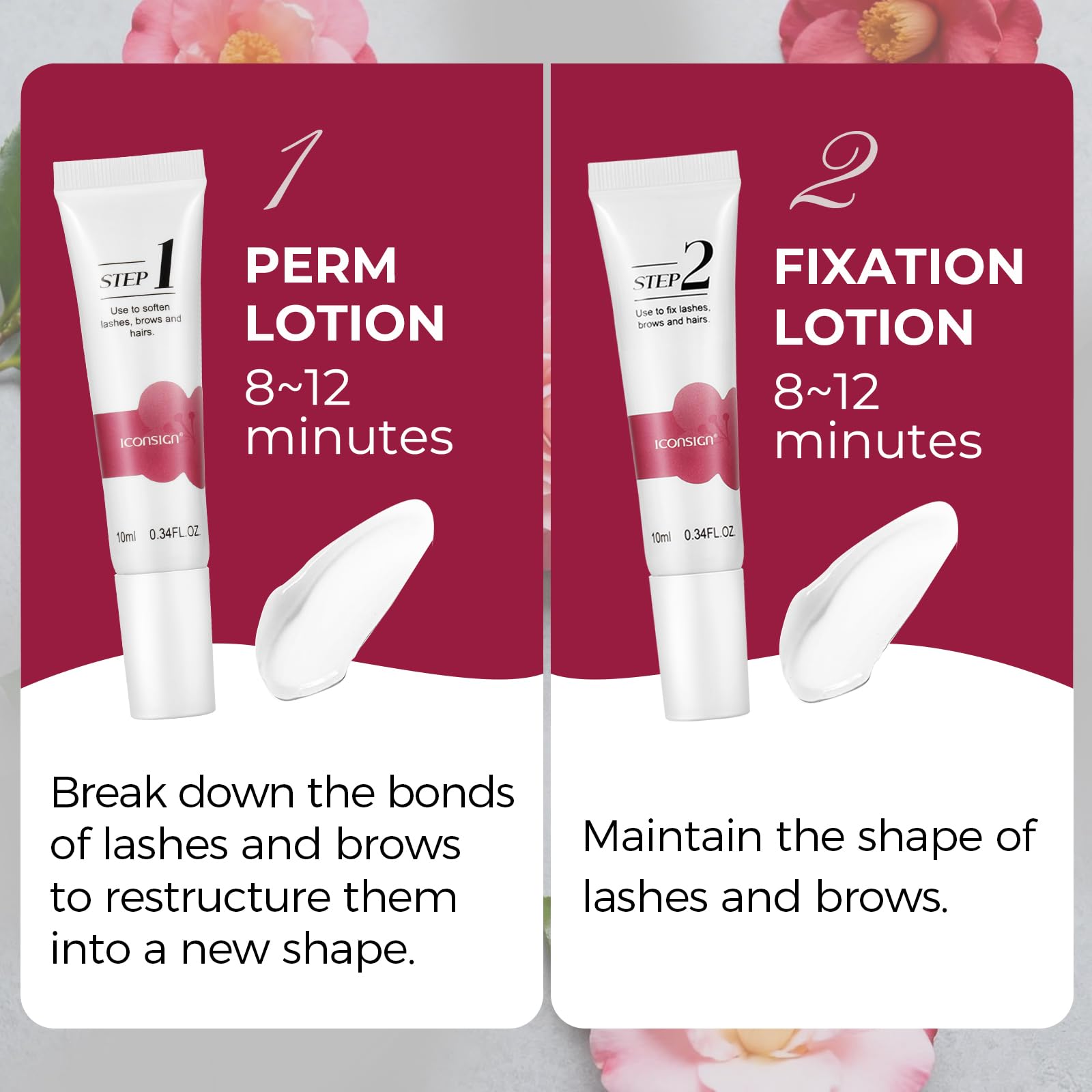 ICONSIGN Kit 2-in-1 per il Lifting delle Sopracciglia con Formula a Base di Estratti Vegetali – Balsamo Permanente e Stilizzante Professionale, Durata 8-10 Settimane