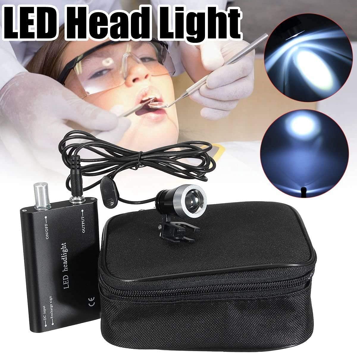Lampe frontale LED pour lunettes chirurgicales