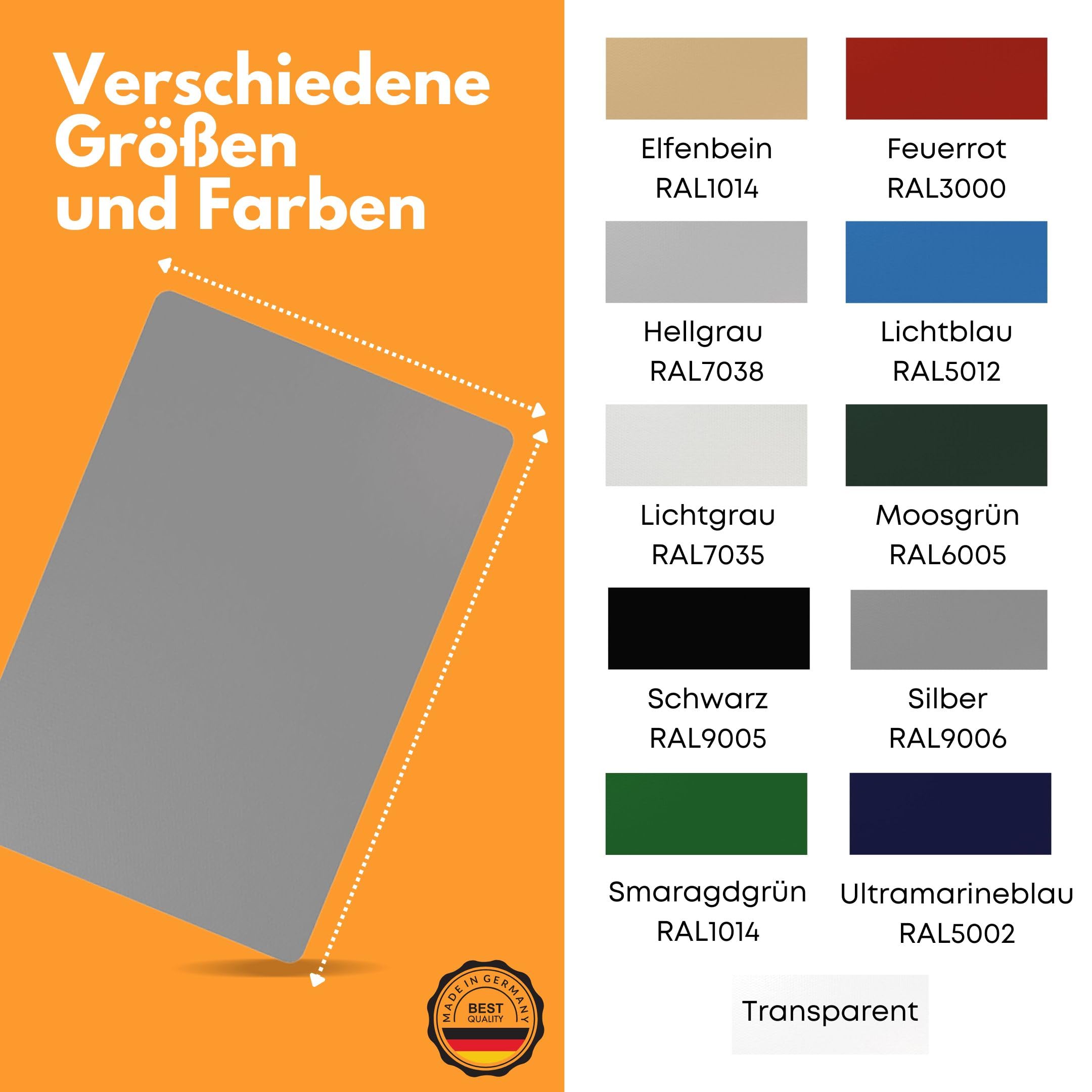 Patchs Réparation Autocollants Flickly - 50x24 Cm Gris RAL7035 - Pour Bâches, Tentes, Auvents