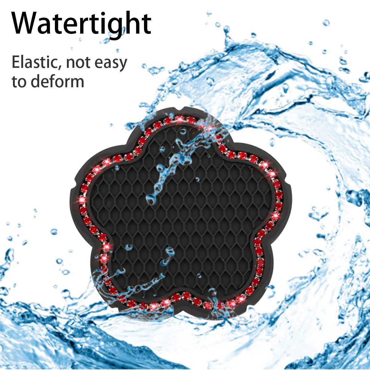 Car Bling AUCELI Bling Cup Coaster For Car, Anti-Slip Jamaica Car Bling Accessories For Women