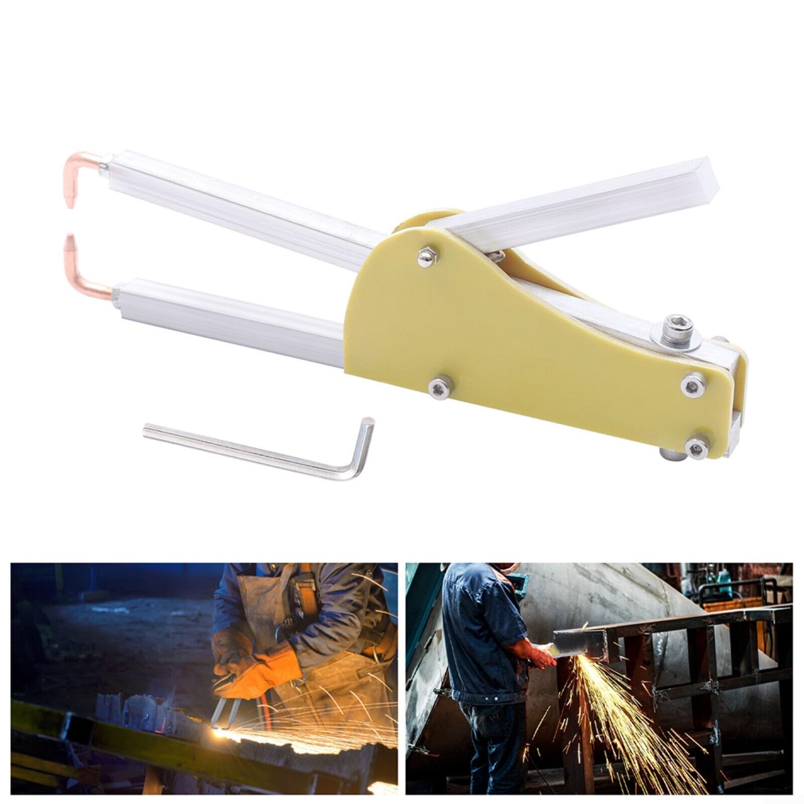 Professionale Portatile Spot Saldatrice Elettrica Pinze di Saldatura Elettrica FAI DA TE Strumento di Riparazione Lamiera Con Pressione Regolabile Forma Speciale Presa Confortevole 123mm Per Piastre