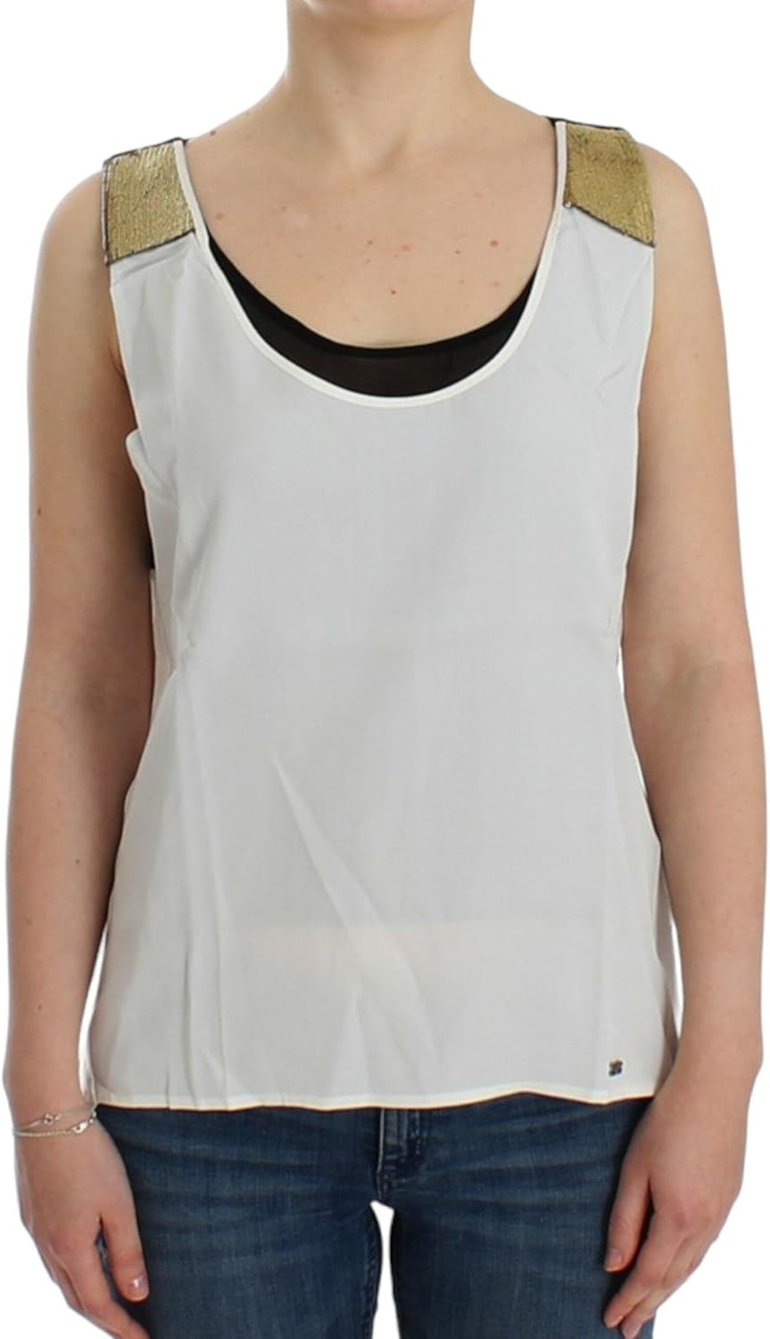 Costume National White Sleeveless top S