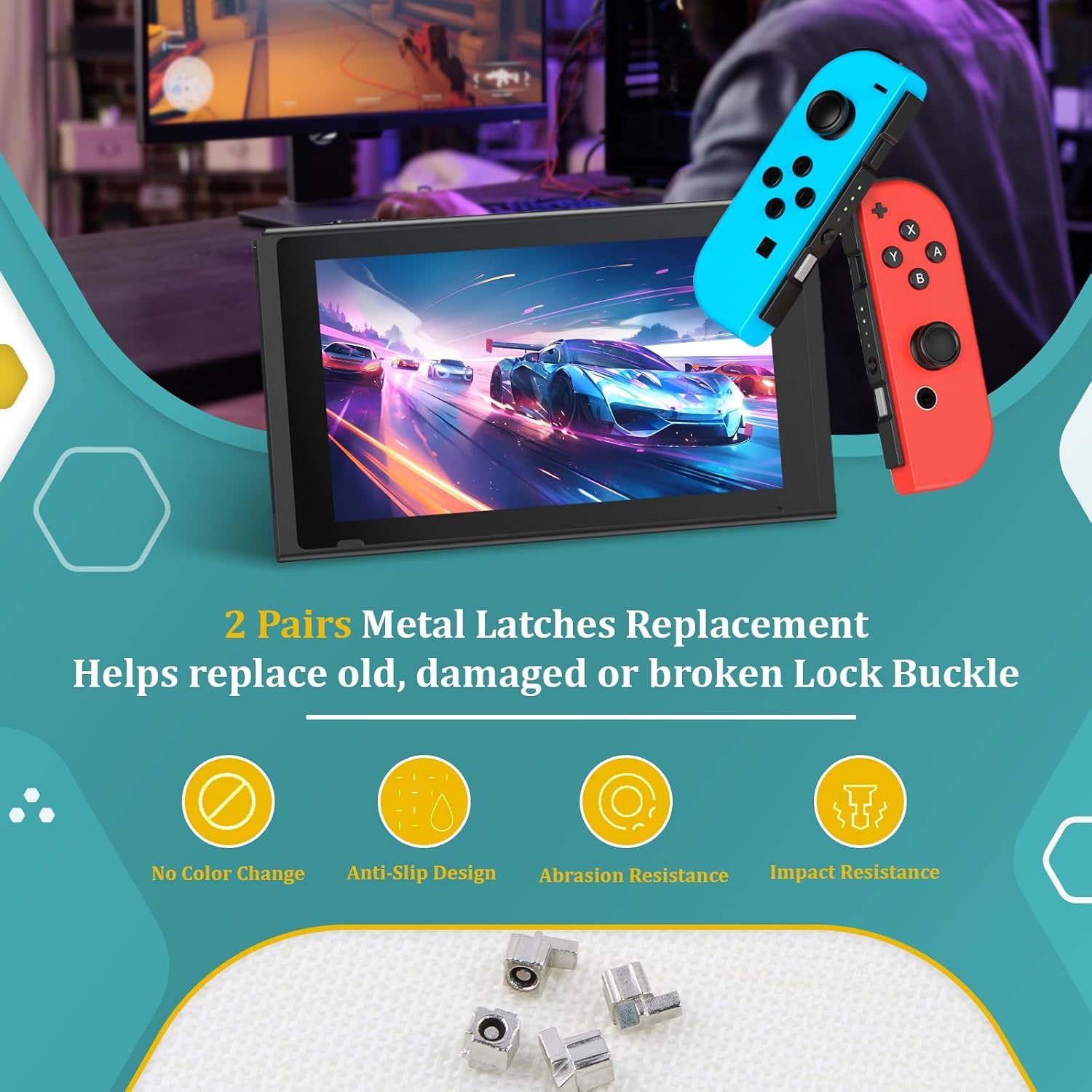 Lock Buckle for Nintendo Switch/Switch OLED Latches Replacement for Nintendo Switch Lock Buckles Accessories Repair Parts image 5