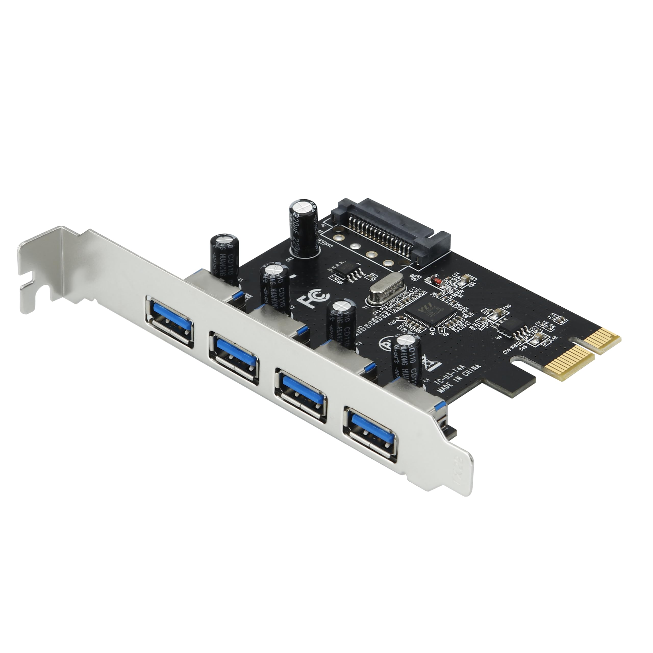S-TECH STC-4U PCI Express x1 4-Port USB 3.0 Expansion Card with VIA VL805