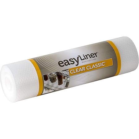 Duck Brand Clear Classic Easy 286230 Non-Adhesive Shelf Liner, 12 in x 20 ft Roll
