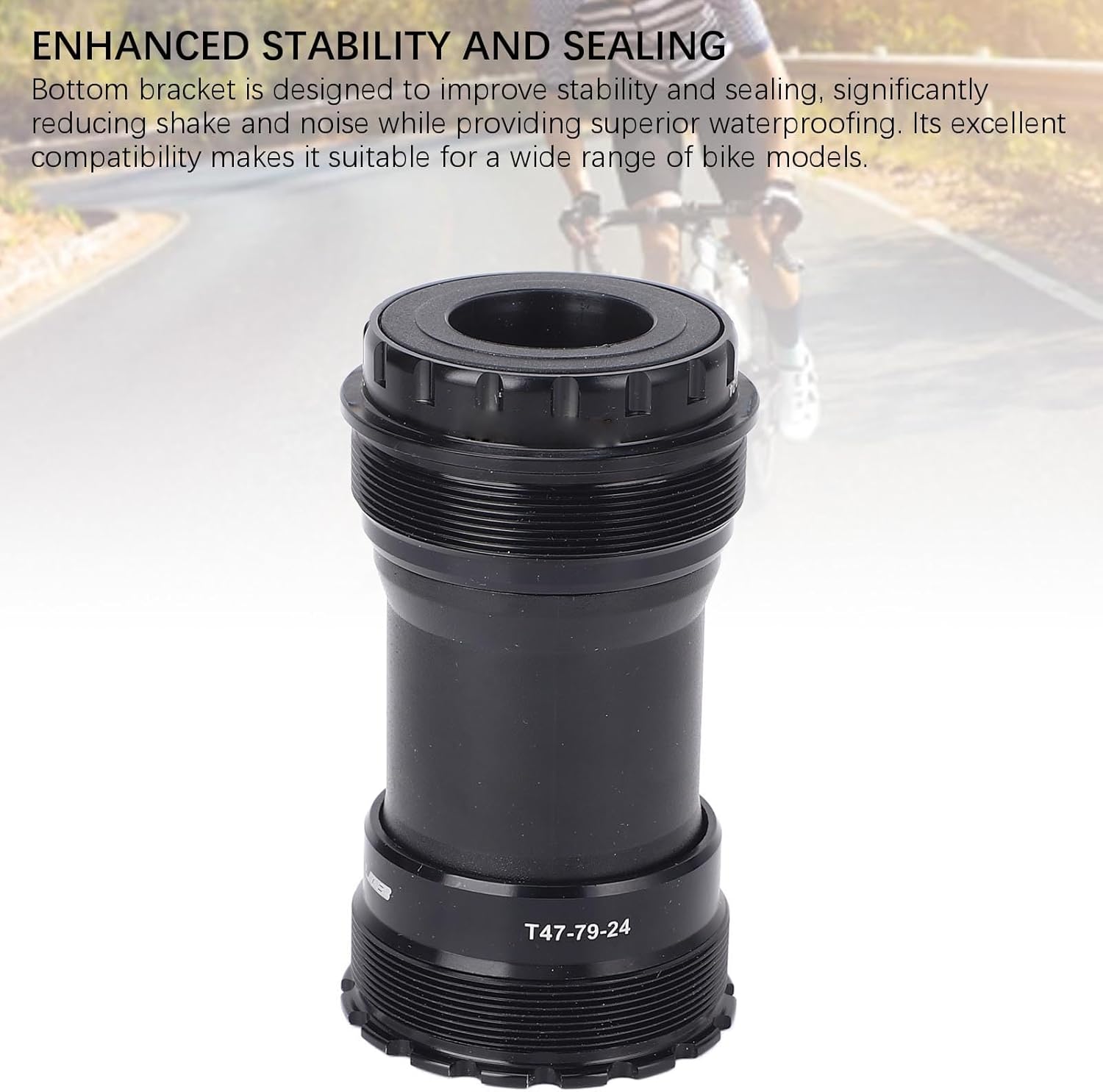 Alomejor Ceramic Bearing Bike Bottom Bracket, Aluminum Alloy Bicycle Bottom Bracket for Cycle Bottom Bracket