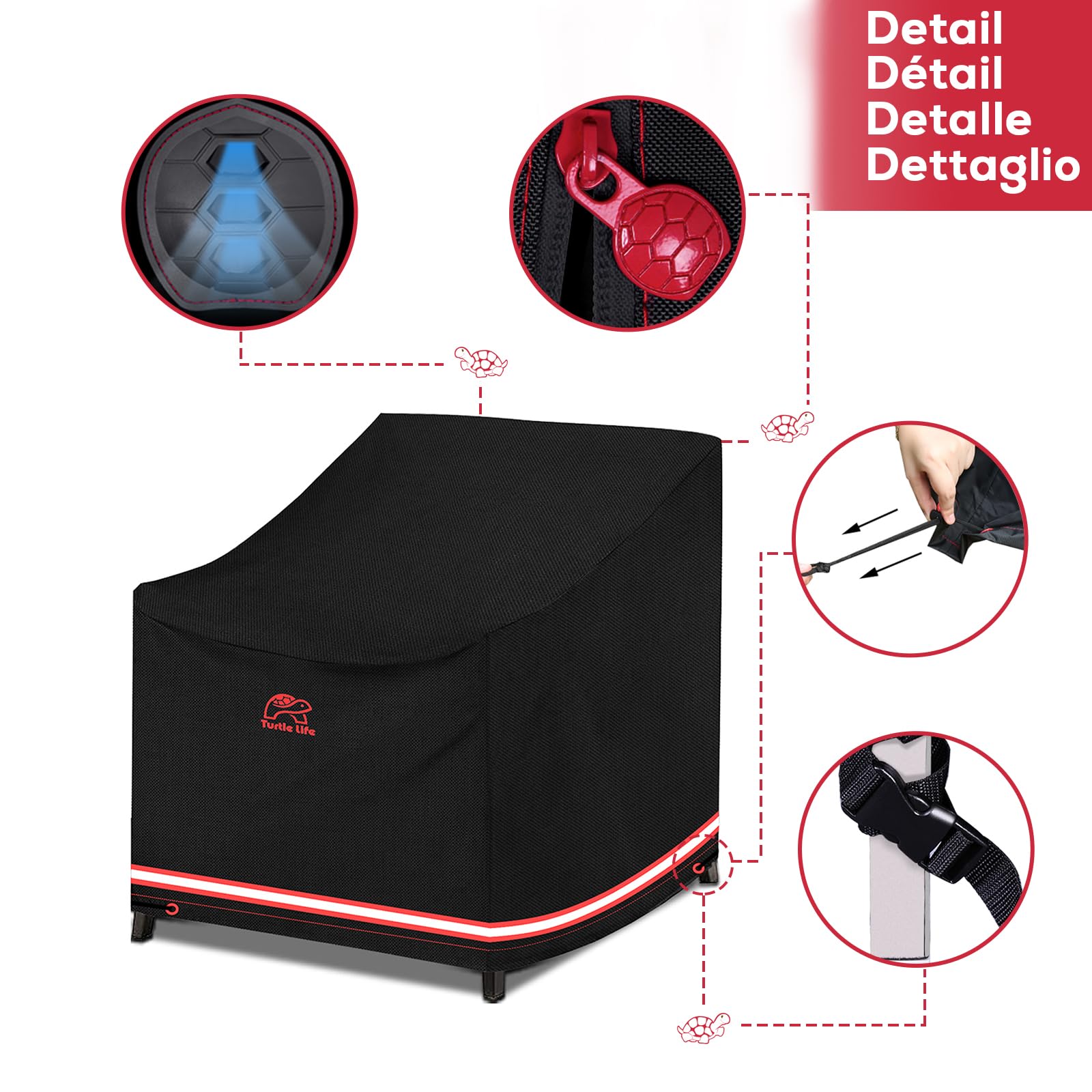 Copridivano Da Esterno Impermeabile E Anti-UV - 213x94x89 Cm - Grigio Per Divani Da Giardino - Foto 12