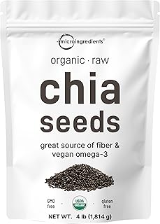 Organic Chia Seeds, 4lbs | Raw Chia Seed Source | Rich in Essential Fibe...