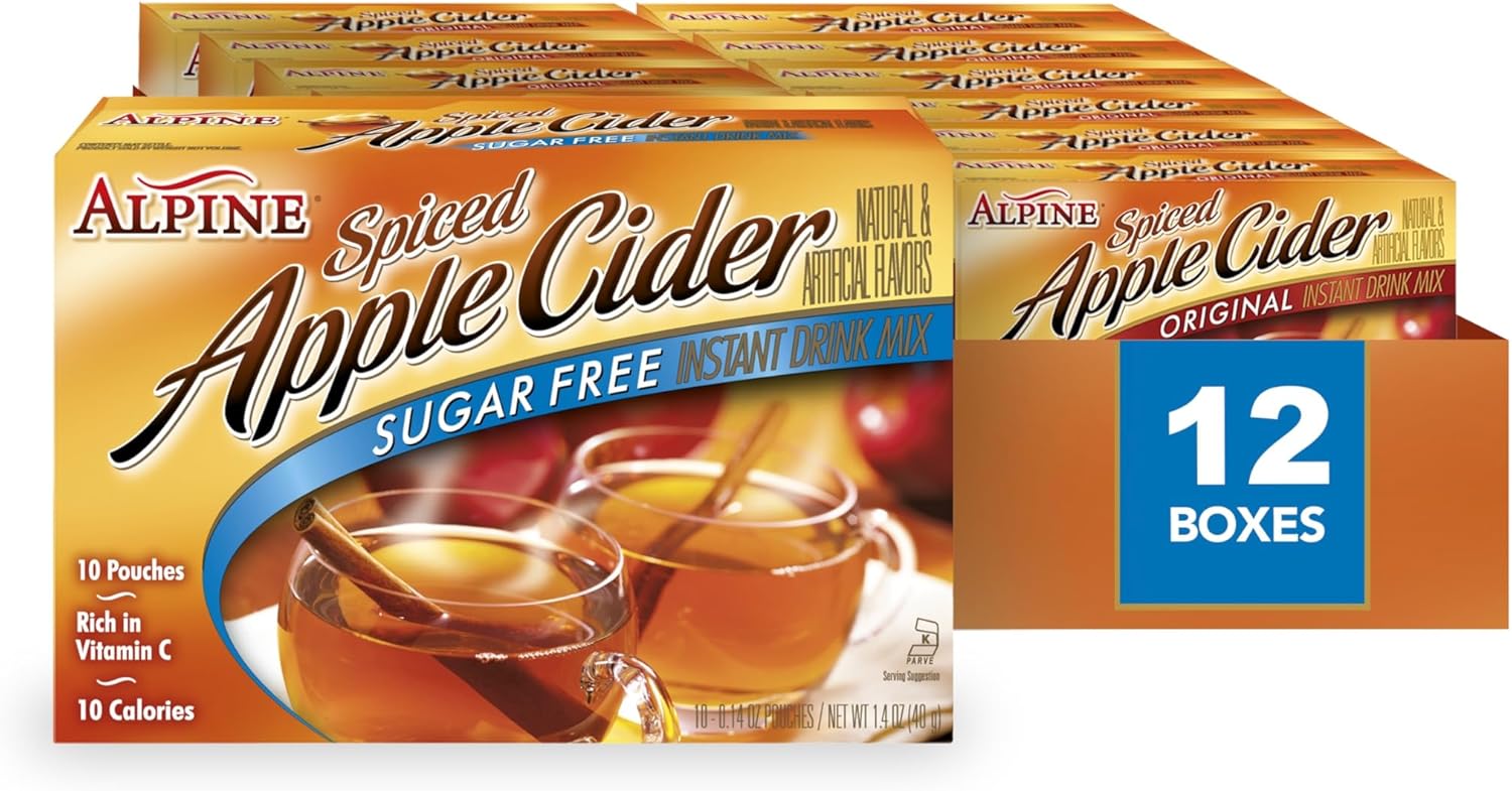 Alpine Spiced Apple Cider Sugar Free Instant Drink Mix, 1.68 Ounce