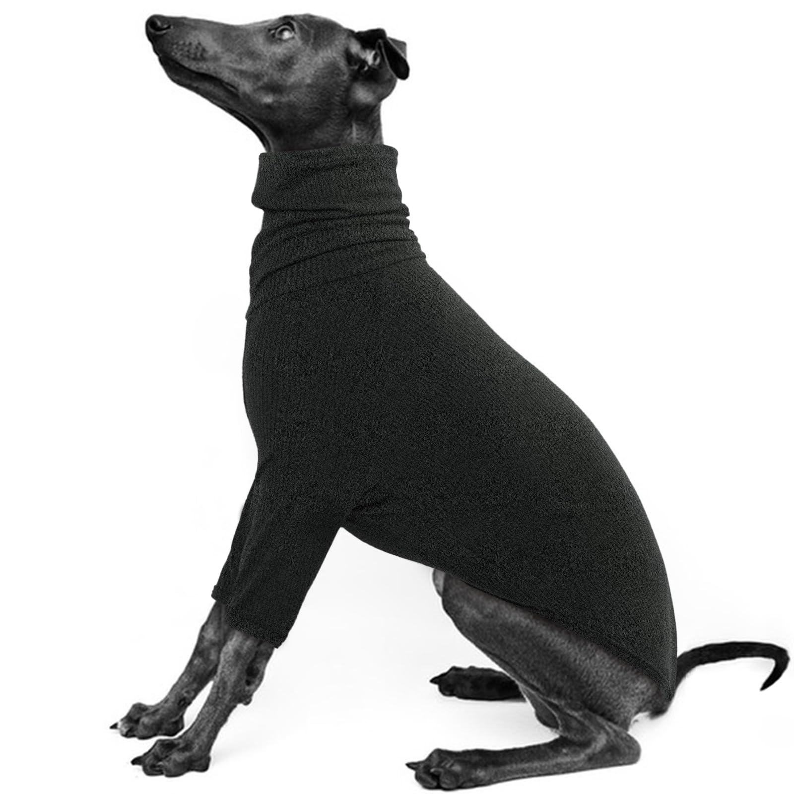 IECOii Whippet Jumper,Turtleneck Greyhounds Sweater for Small Dogs,Italian Greyhound Sweatshirt Pullover Dog Jumpsuit for Lurcher,Lightweight and Cozy Greyhound Pajamas Stretch Dog Pullover Pjs,Small