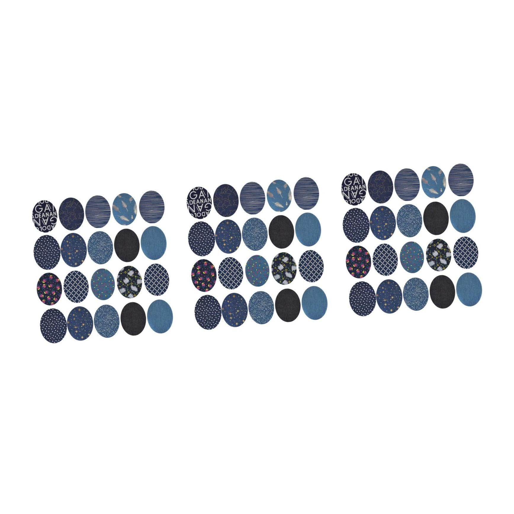 HOMSFOU 3 Sätze Teiliges Bügelflicken Denim Aufnäher Für Kleidung Vielseitig Einsetzbar Für Kreative Reparaturen Und Dekoration Zufälligen Farben Zufällige 20 Stück * 3