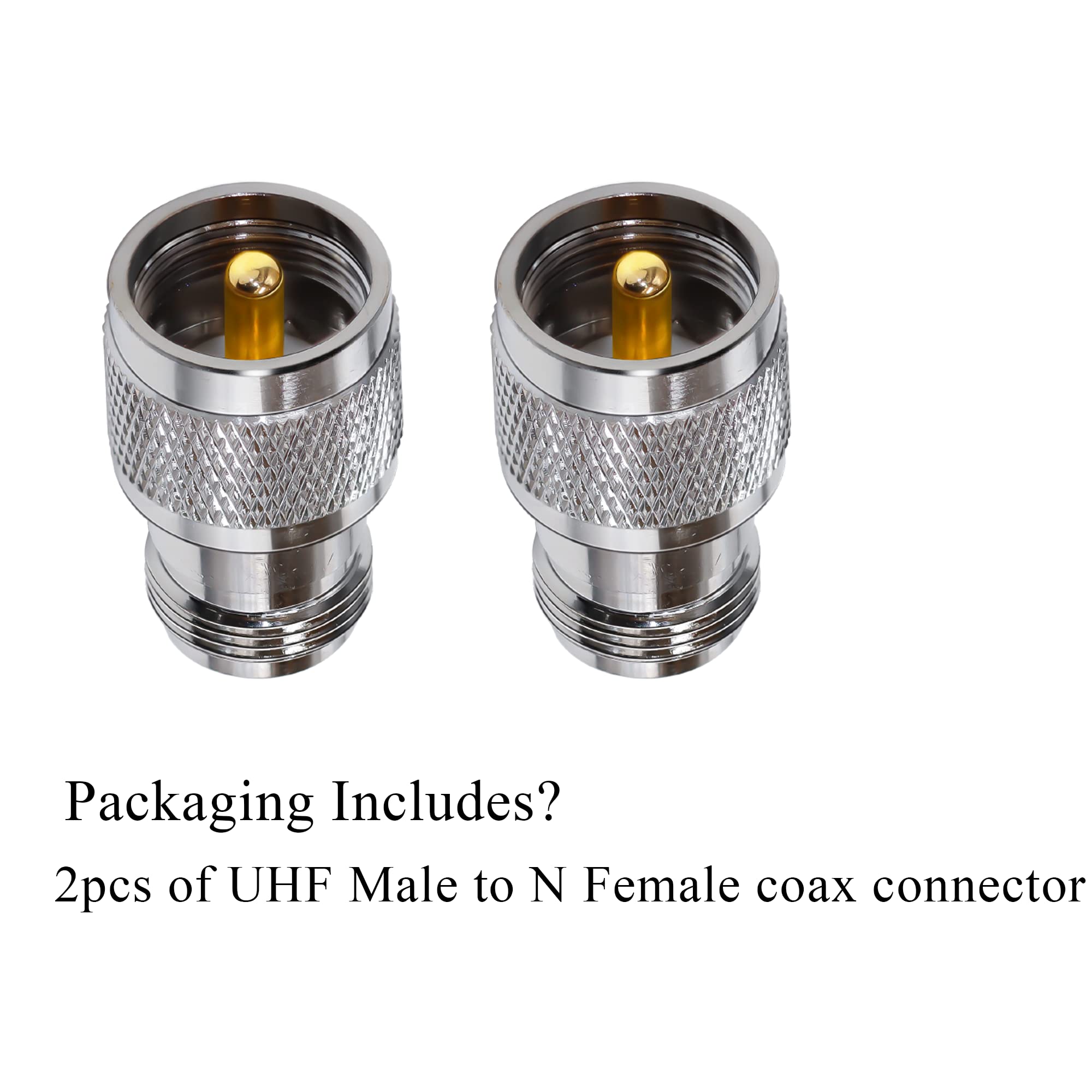 TUOLNK UHF zu N Koaxialstecker N Typ Buchse auf PL259 UHF Stecker RF Koaxialadapter für WLAN Antennenverlängerungskabel 2St