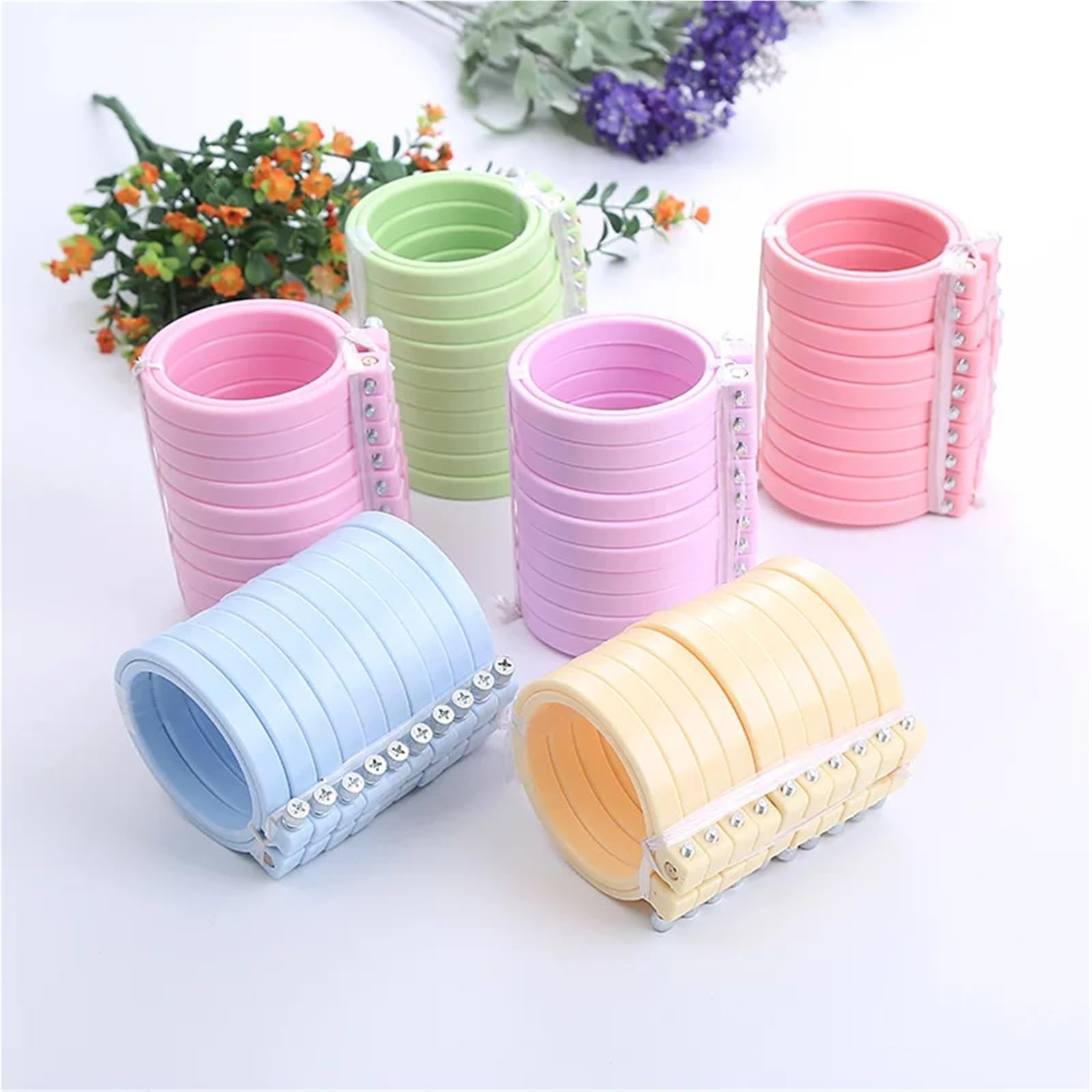 MRKU Soporte para Bastidor de Bordado DIY, Kit de Costura para Punto de Cruz, 1/3 Piezas, Anillo de plástico Redondo, Herramienta de Estiramiento, Herramientas de Costura y Manualidades domésticas.