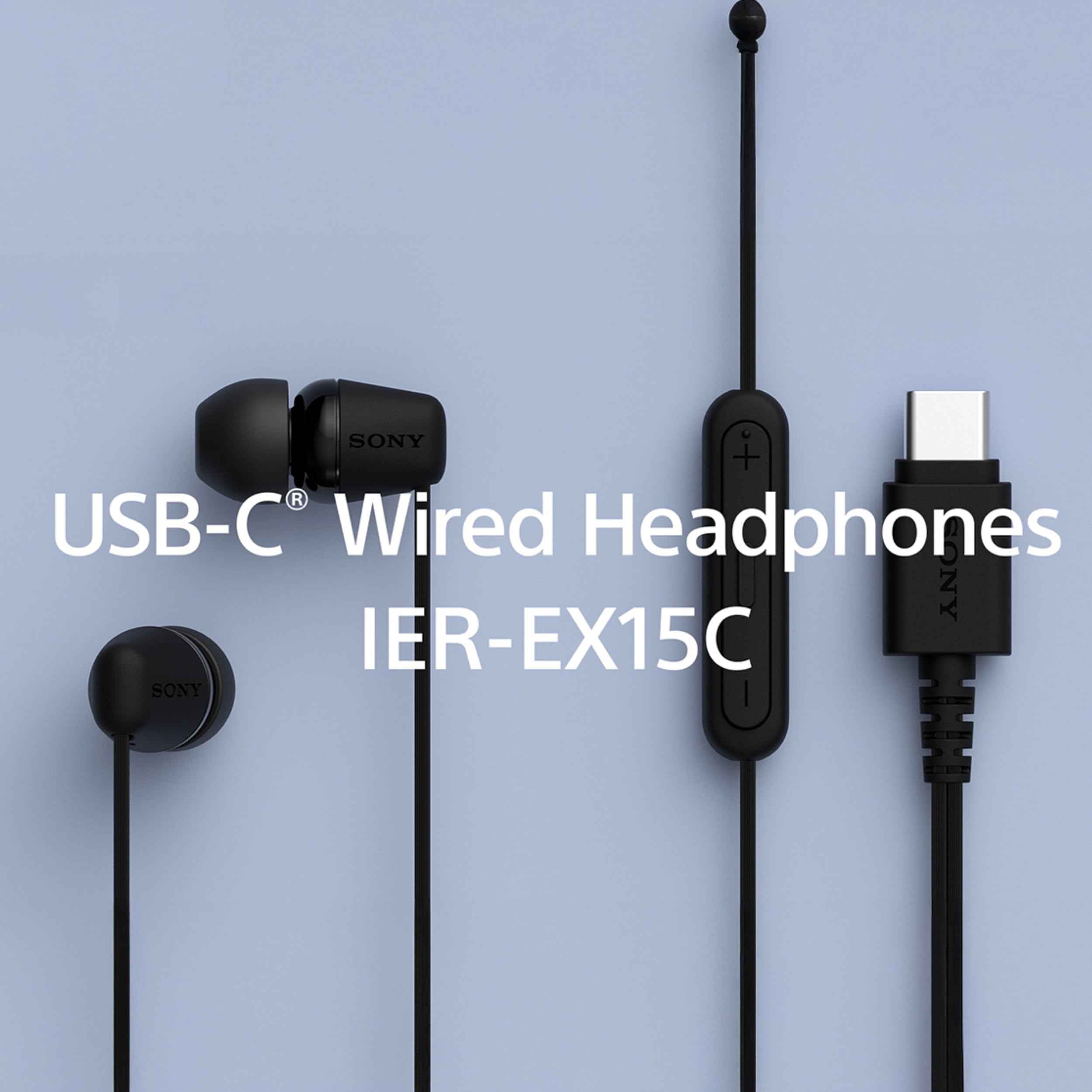 Sony IER-EX15C Wired in Ear Type C Headphones, in-Line Remote for Volume & Mute Function with Mic, Tangle Free Serration Wire, Compatible with USB-C Devices, High Sound Quality (Black) — Amazon image 9
