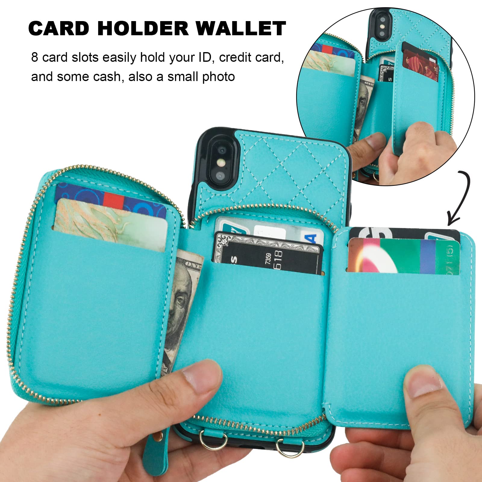 Bocasal Crossbody Wallet Case For IPhone 13 Mini, RFID - View #10