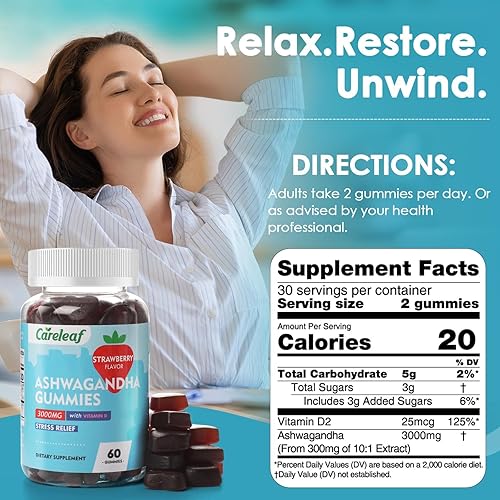 Miniatura 5 de Gomitas veganas de Ashwagandha con gomitas de melatonina