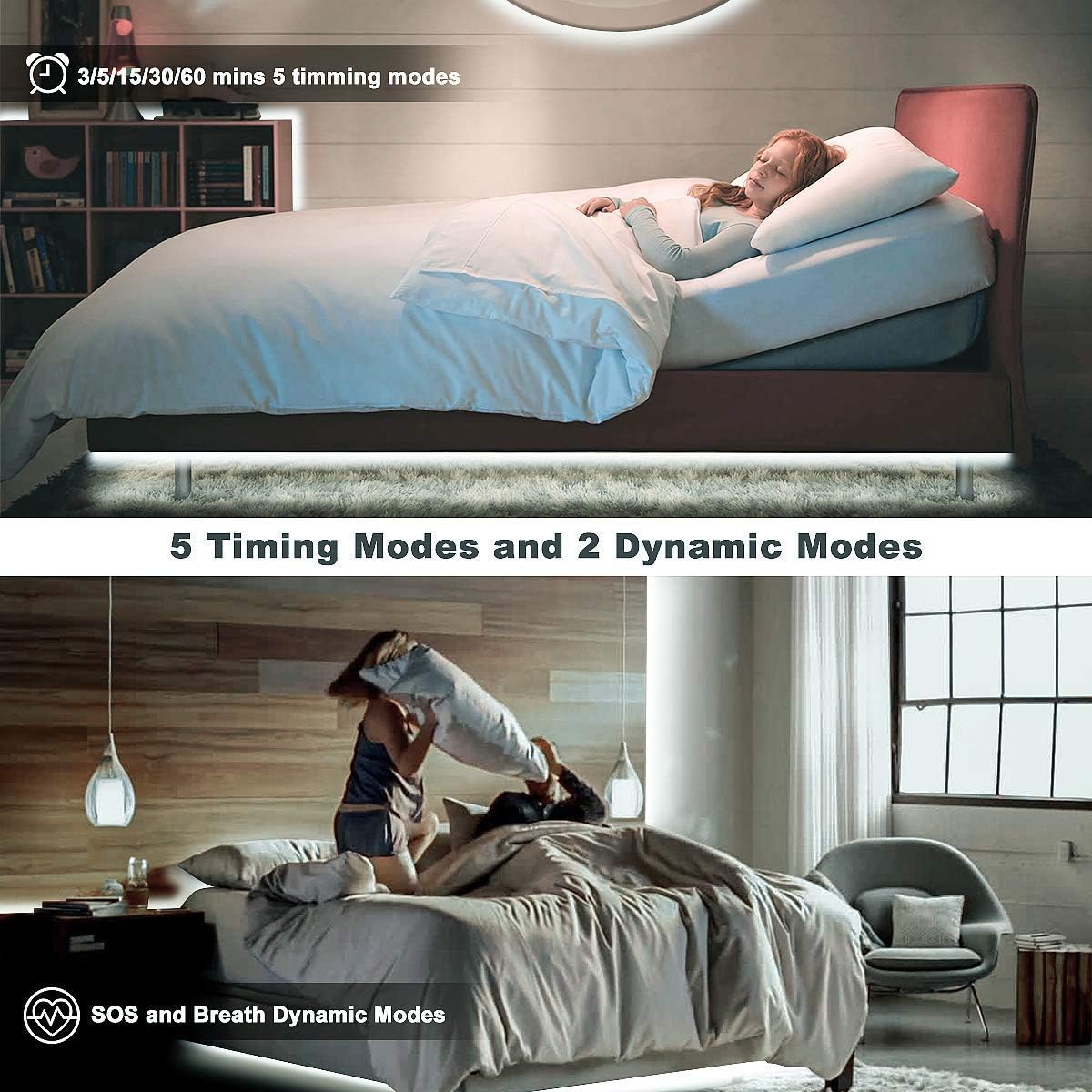 Dimmable White Led Strip Light Bundle with RF Remote White Led Strip Light