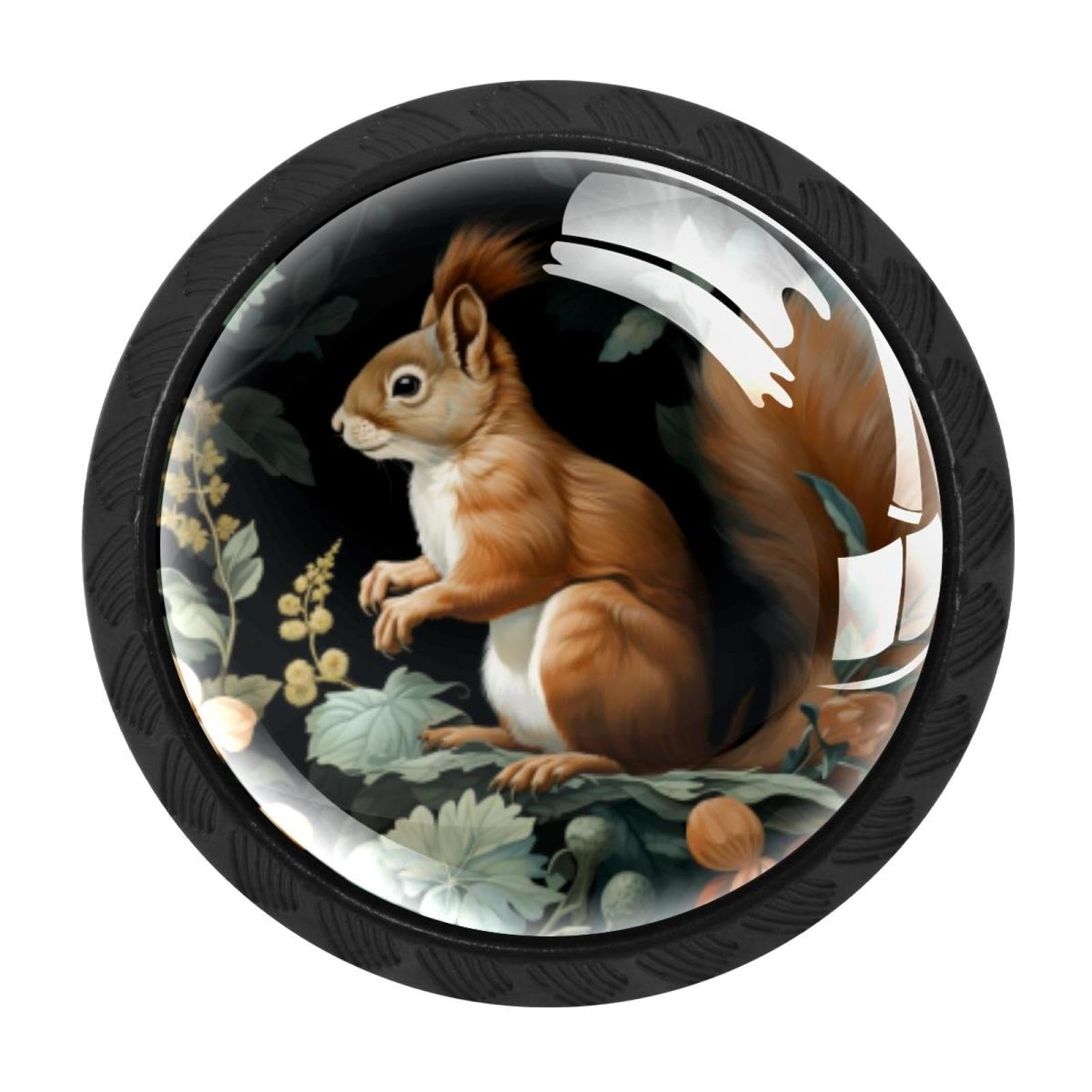CHENZZZZ 4 Pack Squirrel Kitchen Cabinet Knobs Drawer Knobs Door Dresser Handles for Personalized Gifts Great for Any Occasion