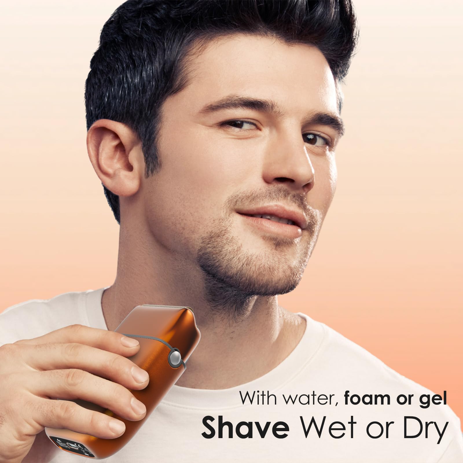 Electric Razor for Men, Foil Shaver with Double Foil Blades, Beard Trimmer for Men with 3-Speed Control, IPX7 Waterproof Men's Face/Head Shaver with Travel Lock & LED Display, Gifts for Men