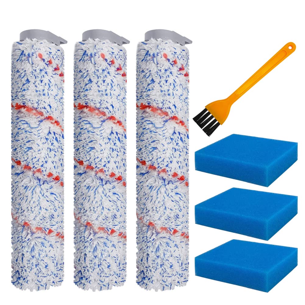 BettaWell 7 Pcs Replacement Brush Rollers and Pre-Filter Foams Compatible with Tineco iFLOOR Cordless Wet Dry Vacuum Cleaner, iFLOOR only, NOT Compatible with Any Other Model
