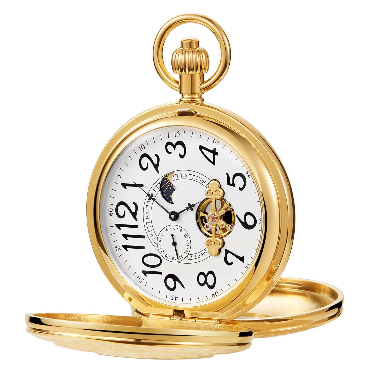 Whodoit Elegant Mens Mechanical Pocket Watch, Mechanical Pocket Watches with Chain, Mechanical Pocket Watches with Box for Men, MW1882-gold, Digital,Mechanical (B0C9J6J3NP) Amazon Price History, Amazon Price Tracker