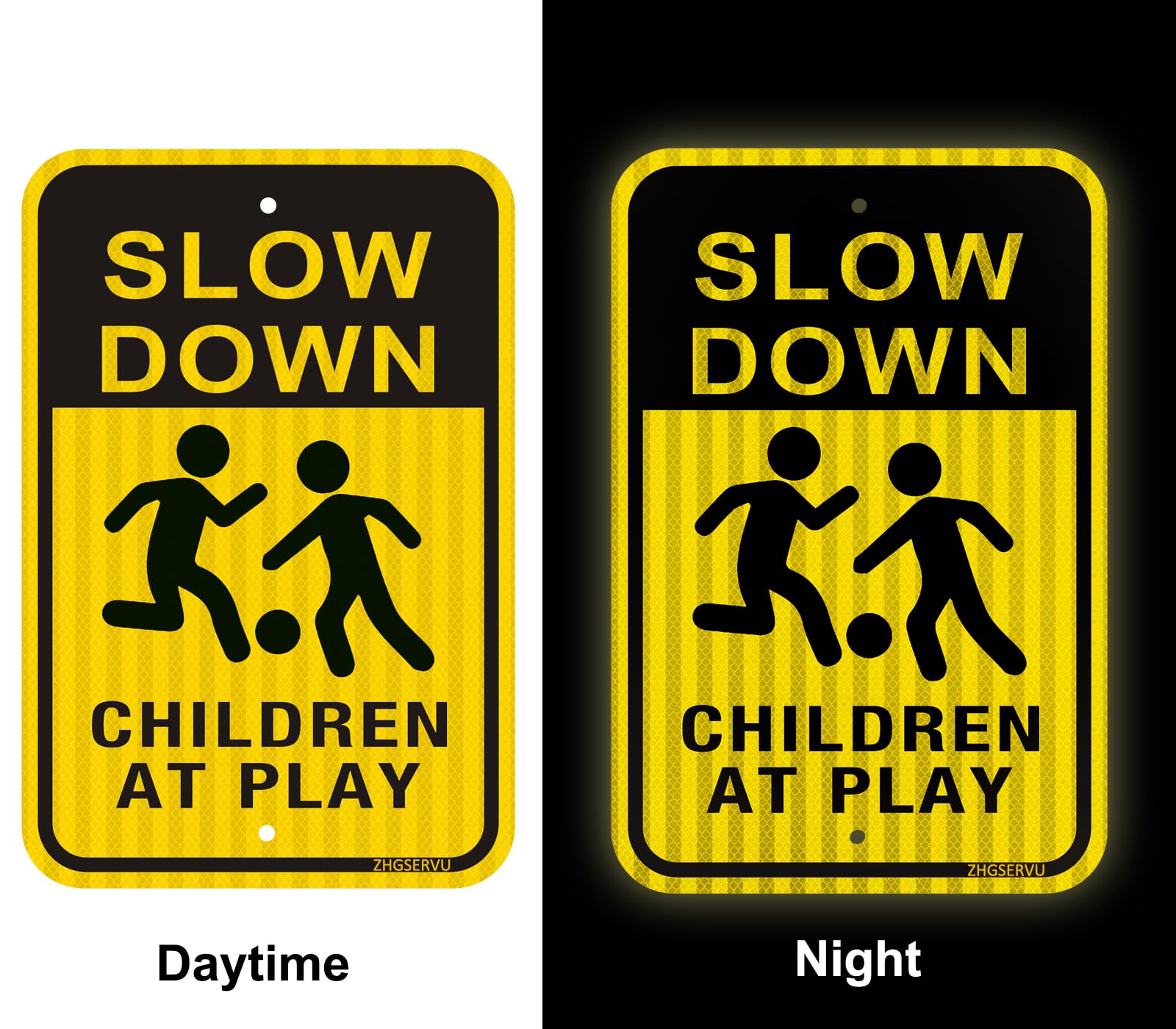 Snapklik.com : ZHGSERVU Slow Down Children At Play Sign 2 Pack, 18” X ...