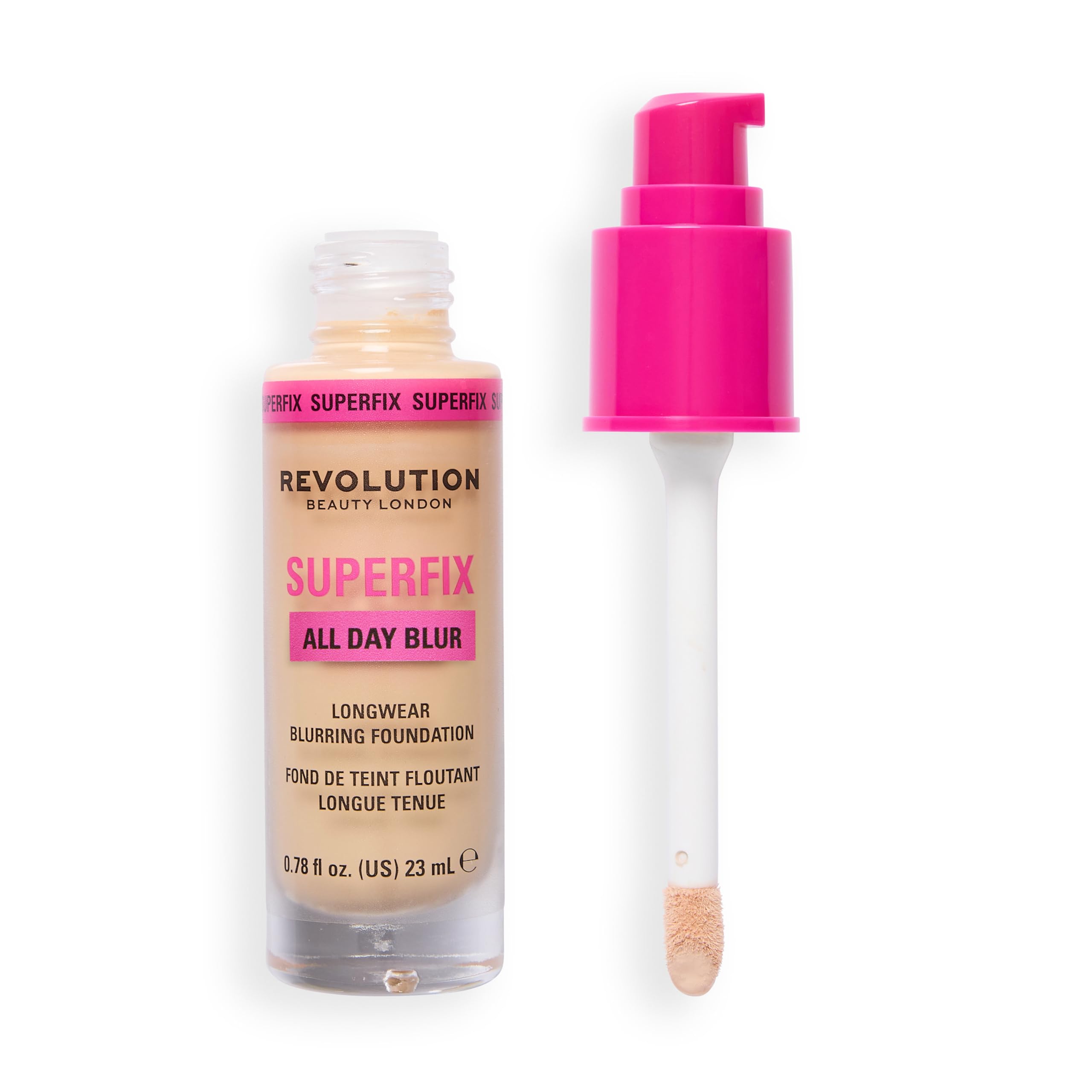 Revolution Superfix Blur Longwear Foundation, F0.3W, 23ml