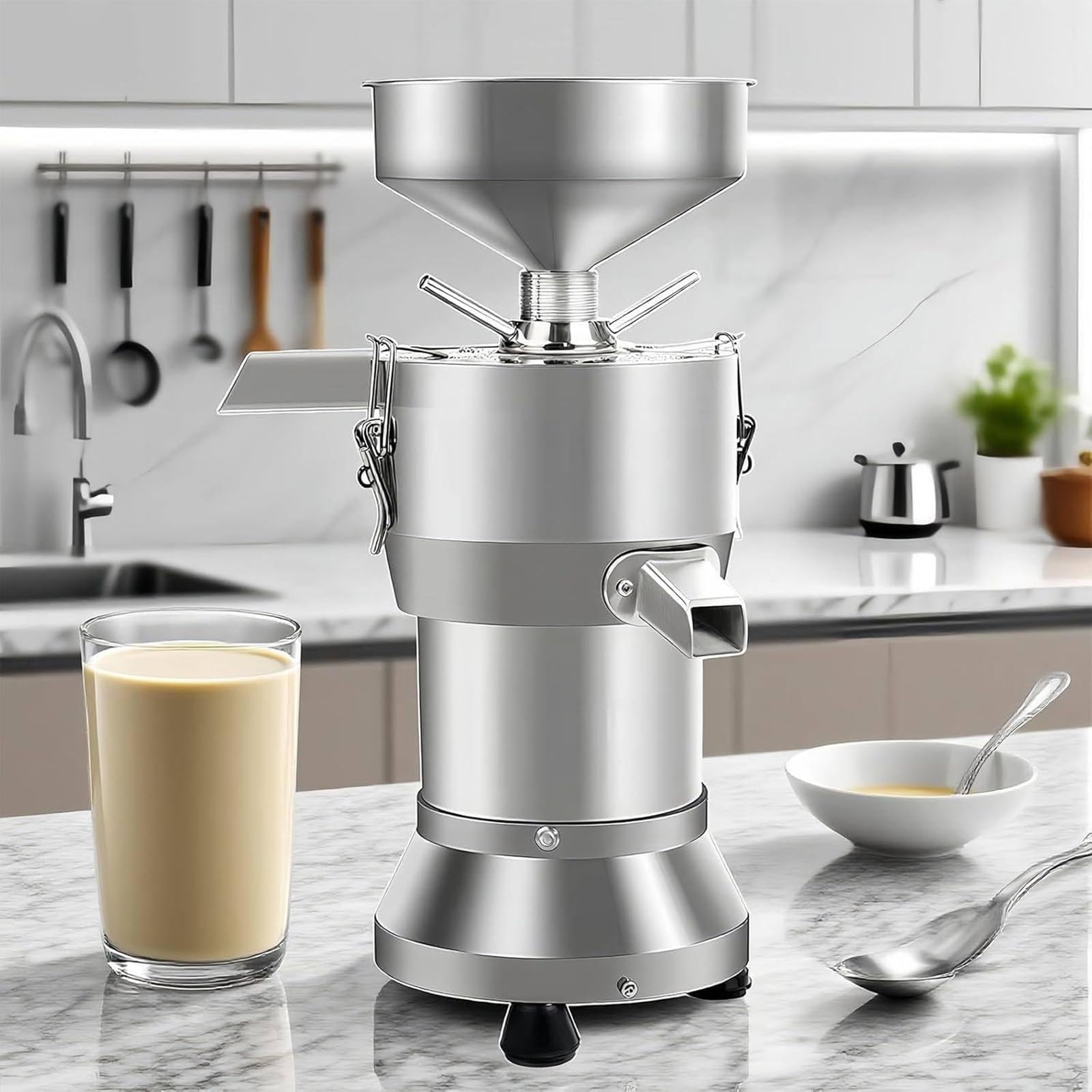 Macchina per Latte di soia Commerciale con separazione delle Scorie,Grande Macchina per Latte di soia in Acciaio Inox per Latte di soia,Tofu,efficiente Produttore Automatico di Latte di Noci