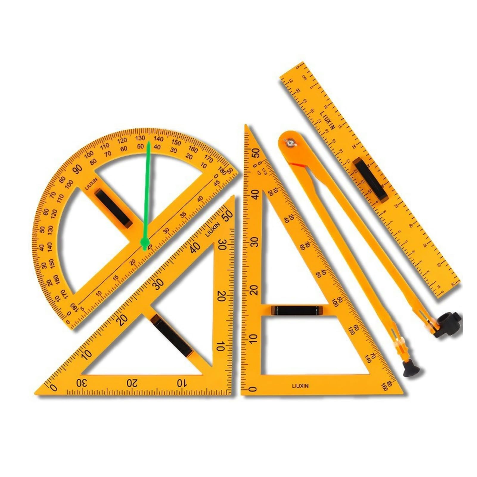 Magnet Large Triangle Ruler Set, Blackboard and Whiteboard Protractor with Handle, Math Teaching Tools for Teachers, Architects (Triangle ruler)