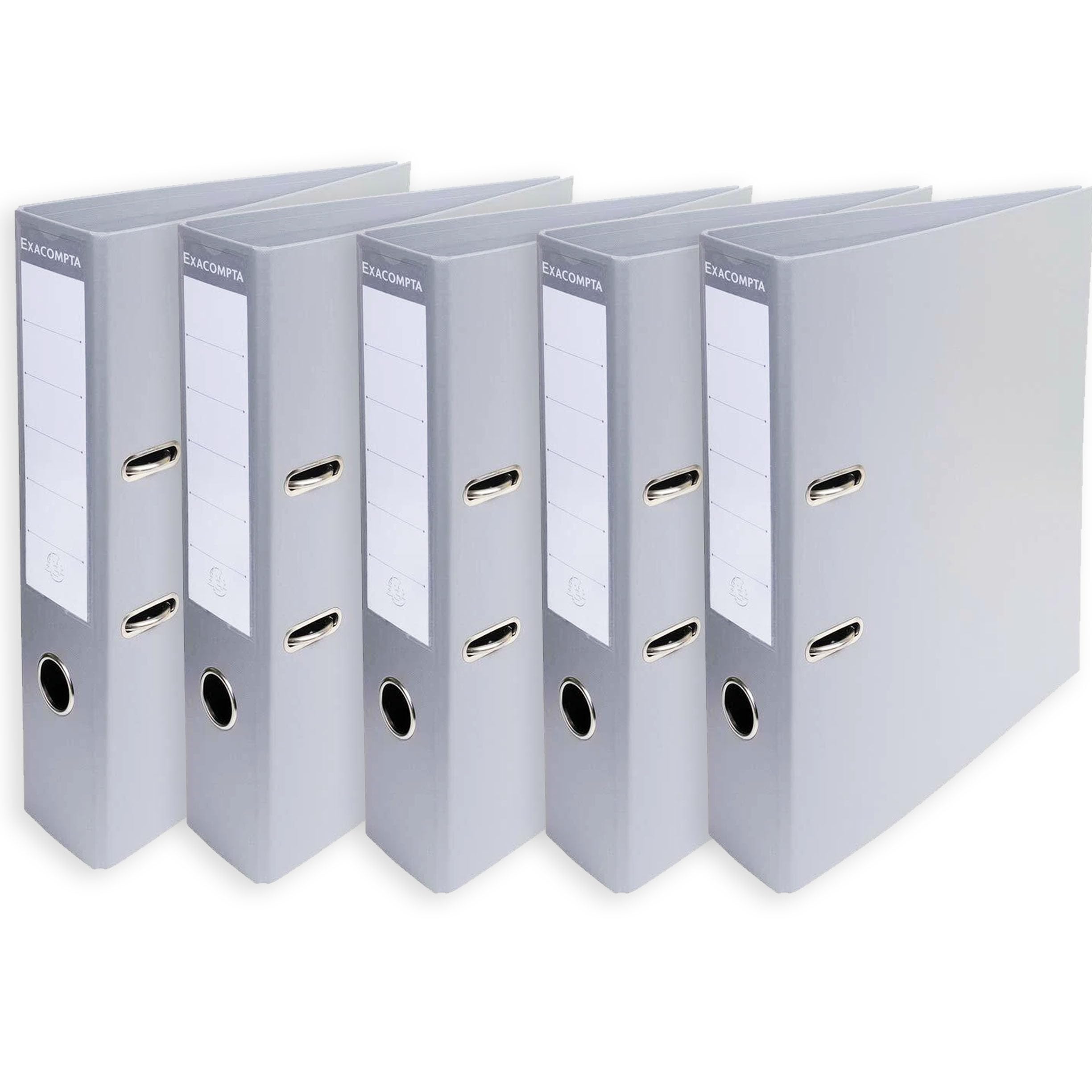 Exacompta A4 Prem'Touch PVC Lever Arch File - 2 Rings, 320 x 290mm, 70mm Spine, 75mm Rings, FSC-Certified (5, Grey) — image 1