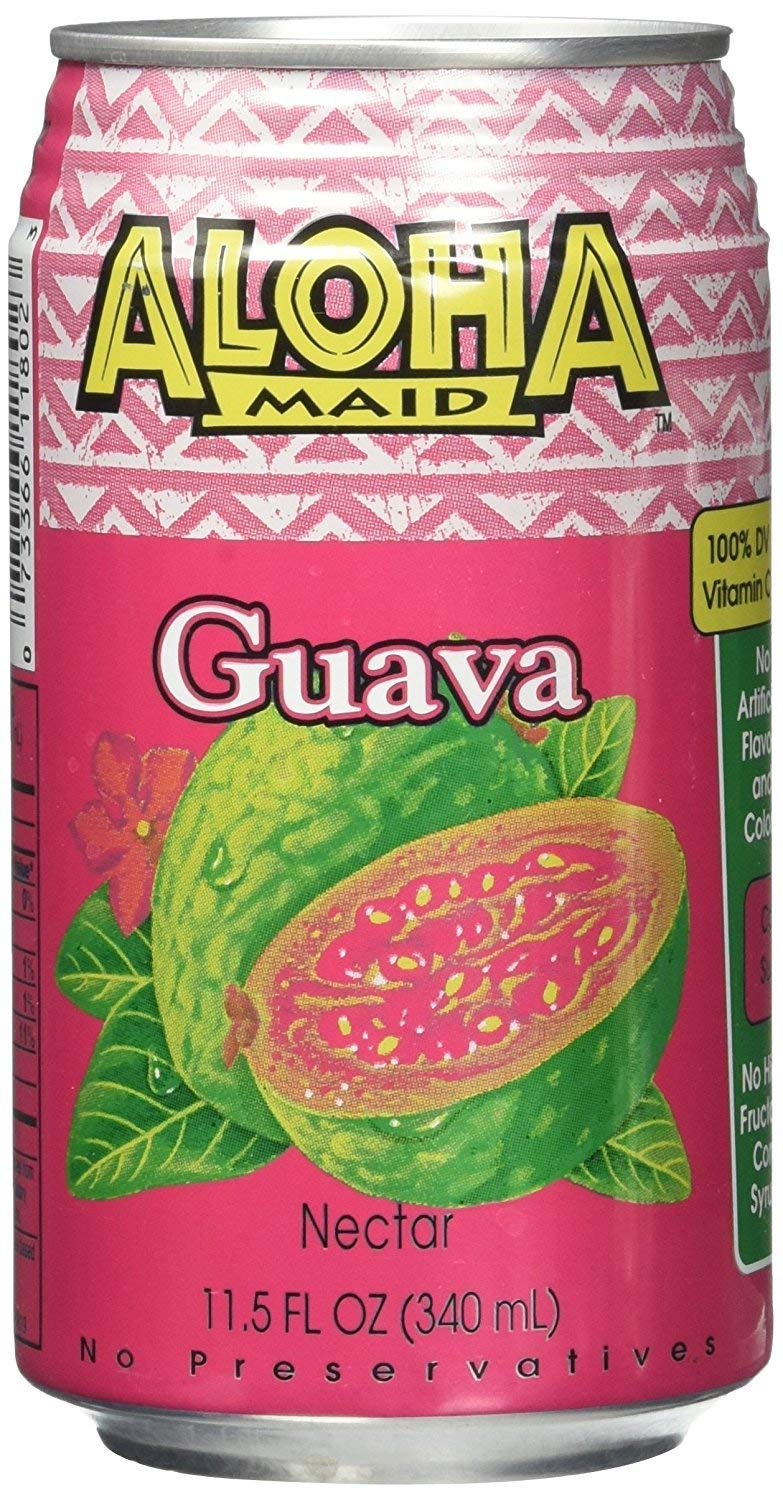 CASE OF 24 - ALOHA MAID 100% ALL NATURAL JUICE DRINK, MAKE IN HAWAII (GUAVA)