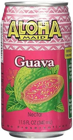 CASE OF 24 - ALOHA MAID 100% ALL NATURAL JUICE DRINK, MAKE IN HAWAII GUAVA