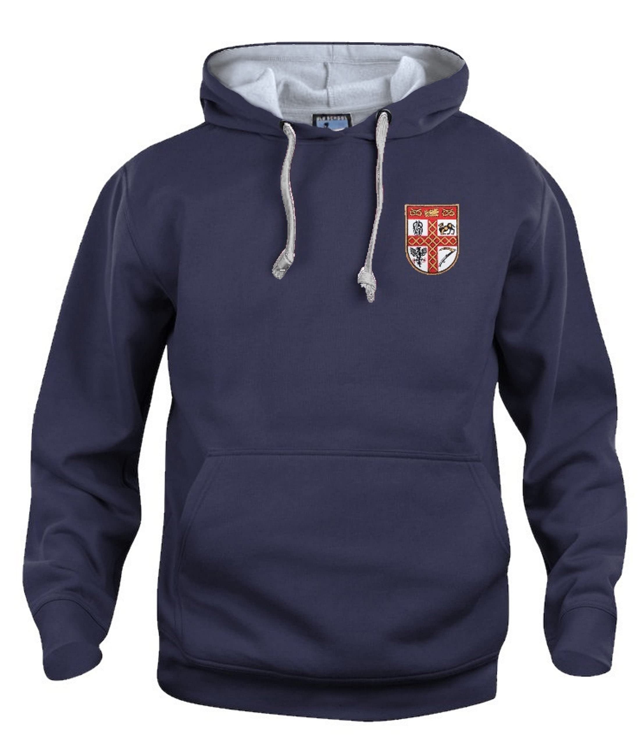 Old School Football Navy Stoke 1950S Retro Football Hoodie Embroidered Logo (M)
