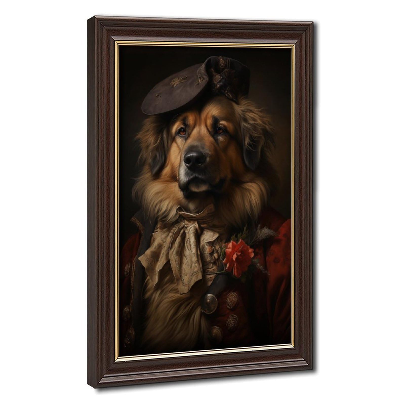Pyberon Mokume Gane Frame-Style Leonberger Canvas Poster For Bedroom Decor Gift