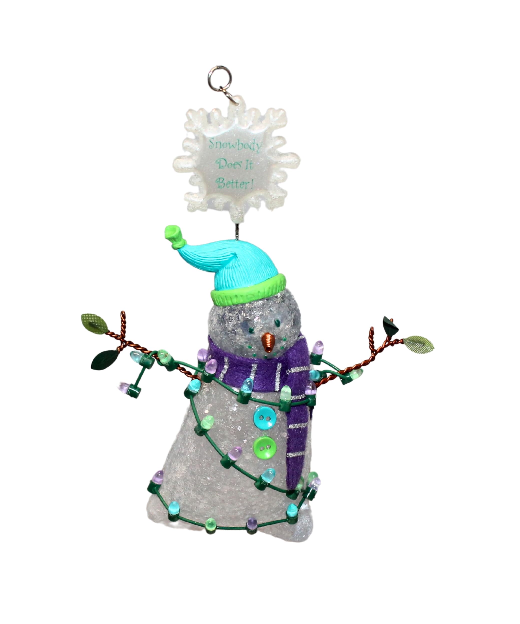 Bonhomme de neige de Land Hallmark cadeau de Noël nostalgique ornement Snowbody 2003 QP1119