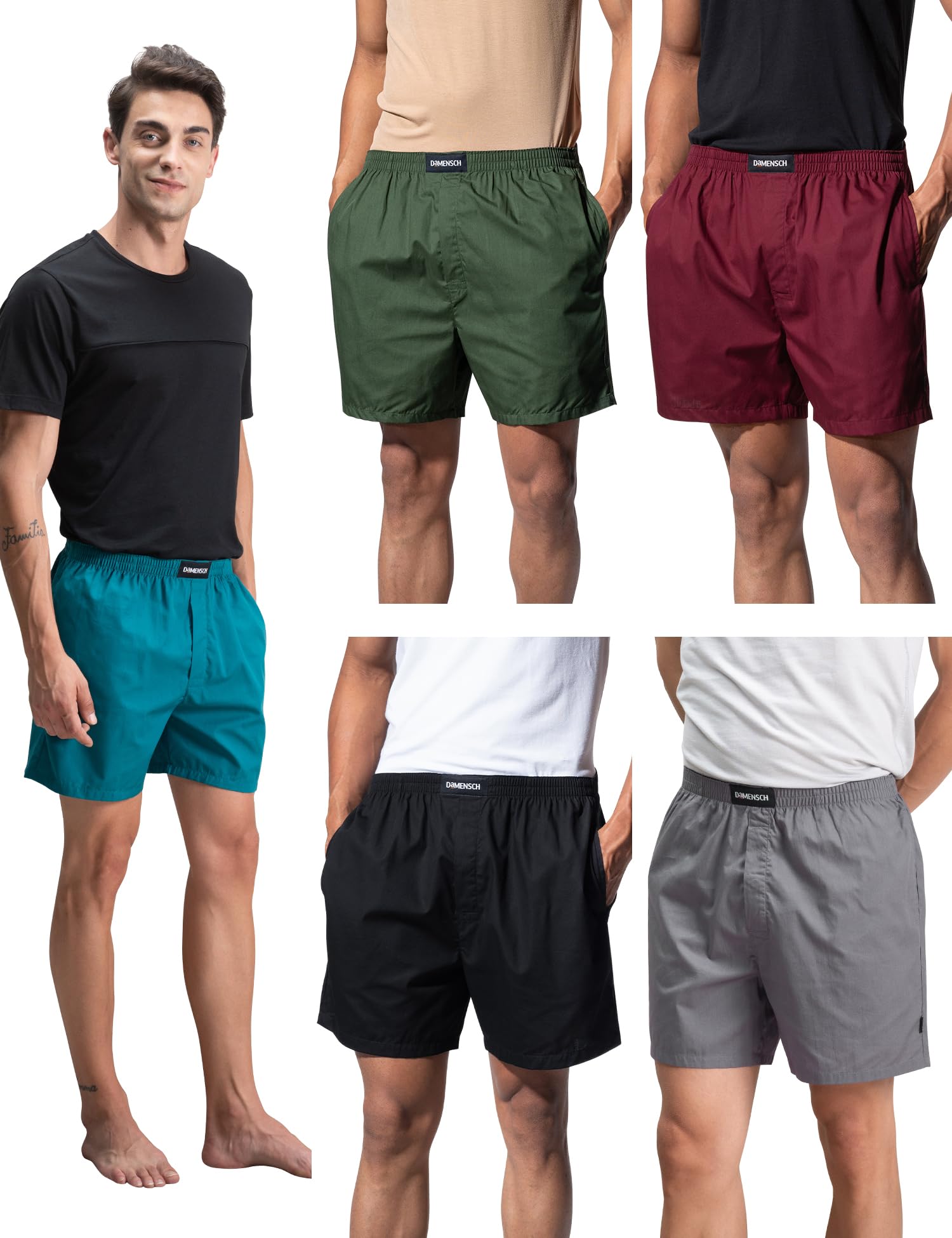 damensch Men Solid Pure Cotton Breeze Ultralight Inner Boxers (Pack of Assorted Colours I Color & Print May Vary)-picture-12