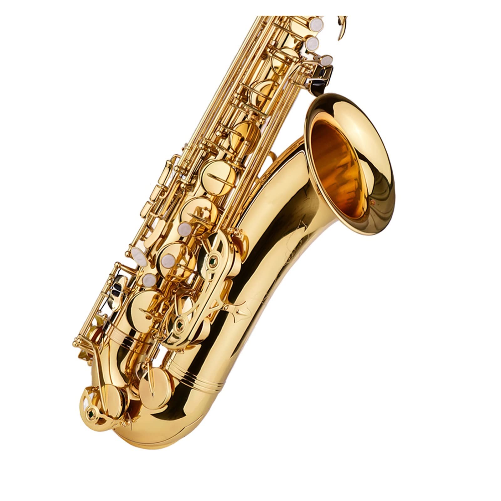 Strumento A Fiato in SIB Tenore Sassofono Corpo in Ottone Superficie Laccata Oro Sassofono principiante