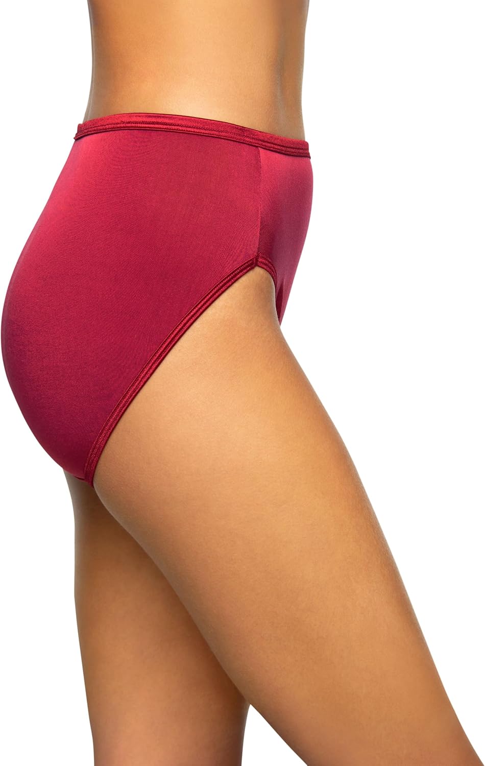Vanity Fair Women's Illumination Hi Cut Panties, Silky Stretch & Satin Trim