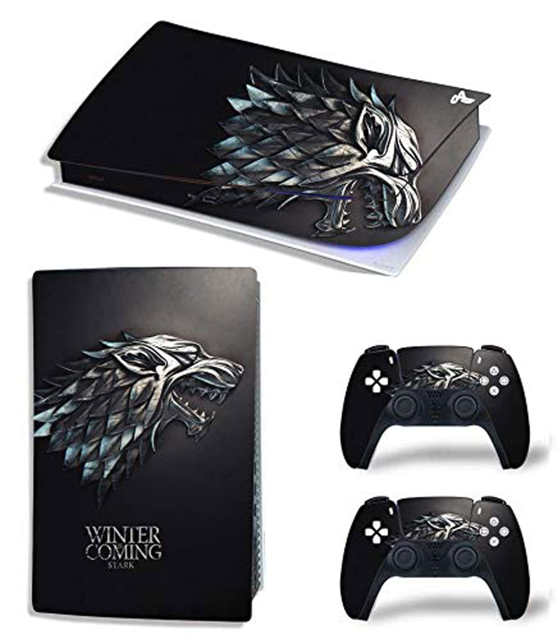 ELTON PS5 Skin Protective Wrap Cover Vinyl Sticker Decals for PlayStation 5 Disk Version Console and Two Dual Sense 5 Sticker Skins Black PS5 Skin Console and Controller design169 [video game] (B08YWDWM16) Amazon Price History, Amazon Price Tracker