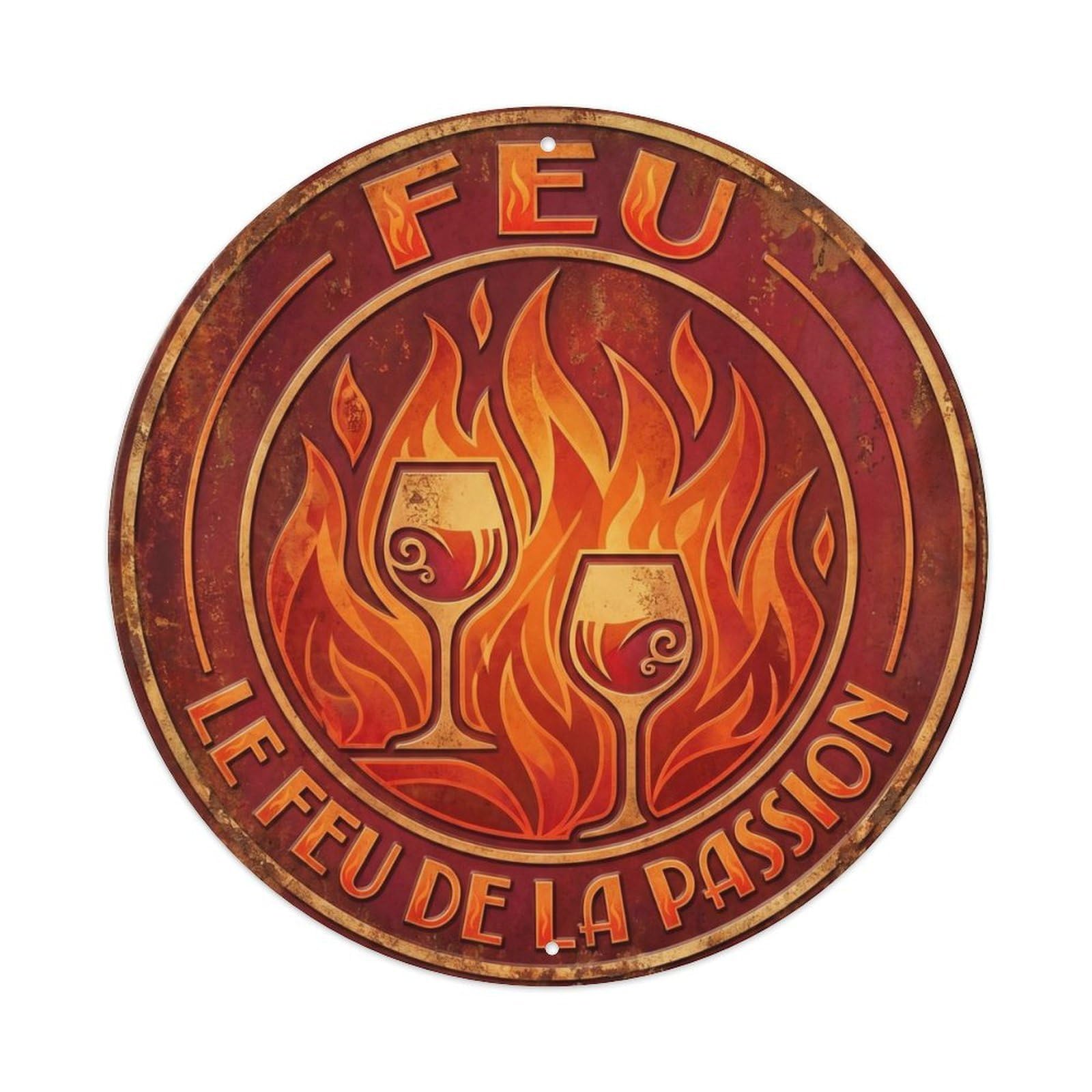 Fire Humorous Bistro Fire Vintage Metal Tin Sign Plaque Wall Decor for Cafe, Club Bar, Office, Garden Metal Poster 8x8Inch