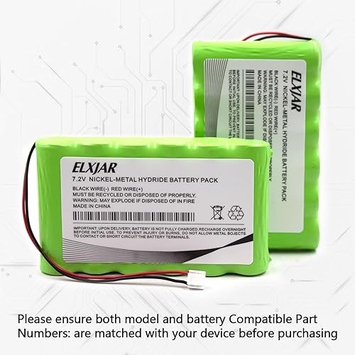 Miniatura 4 de Lunggwey Reemplazo de batería Ni-MH de 7.2V 2000mAh para DSC 3G4000 Cellular Communicato 3G4000 LE4000, 3G4000-BATT, 6PH-H-AA2200-S-J26, LE4000 (2