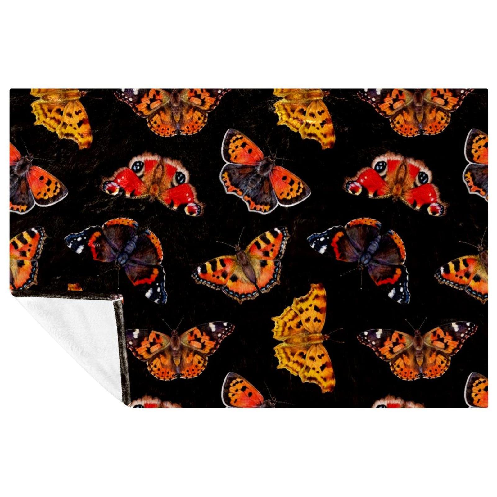 Couverture chaude aquarelle papillons haute qualité pour lit