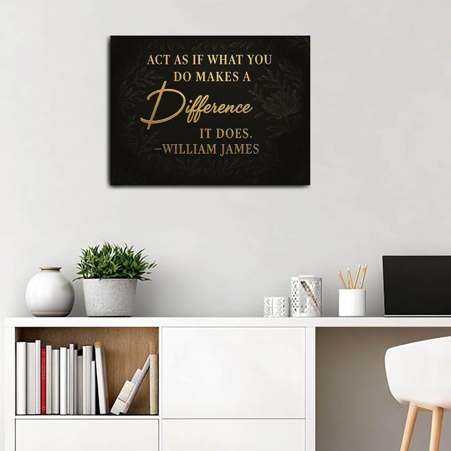 Office Pictures Canvas Art Prints Motivational Inspirational Posters Positive Quotes Wall Artwork Decor For Bedroom - Image 2