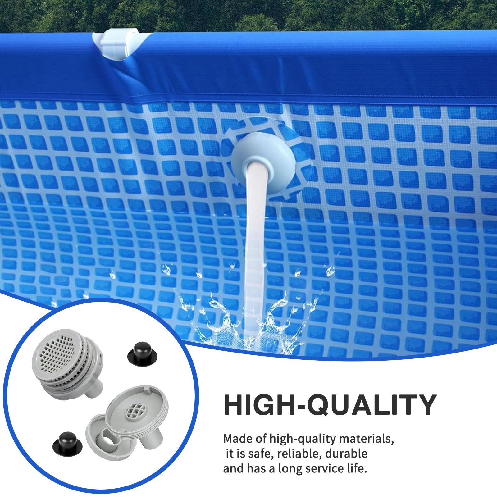 Conector de Filtro de Piscina,Conector de Chorro de Agua para Piscina 32mm,Accesorios de Piscina,Filtro de Salida de Piscina,Conector del Colador de la Piscina,para Piscina sobre