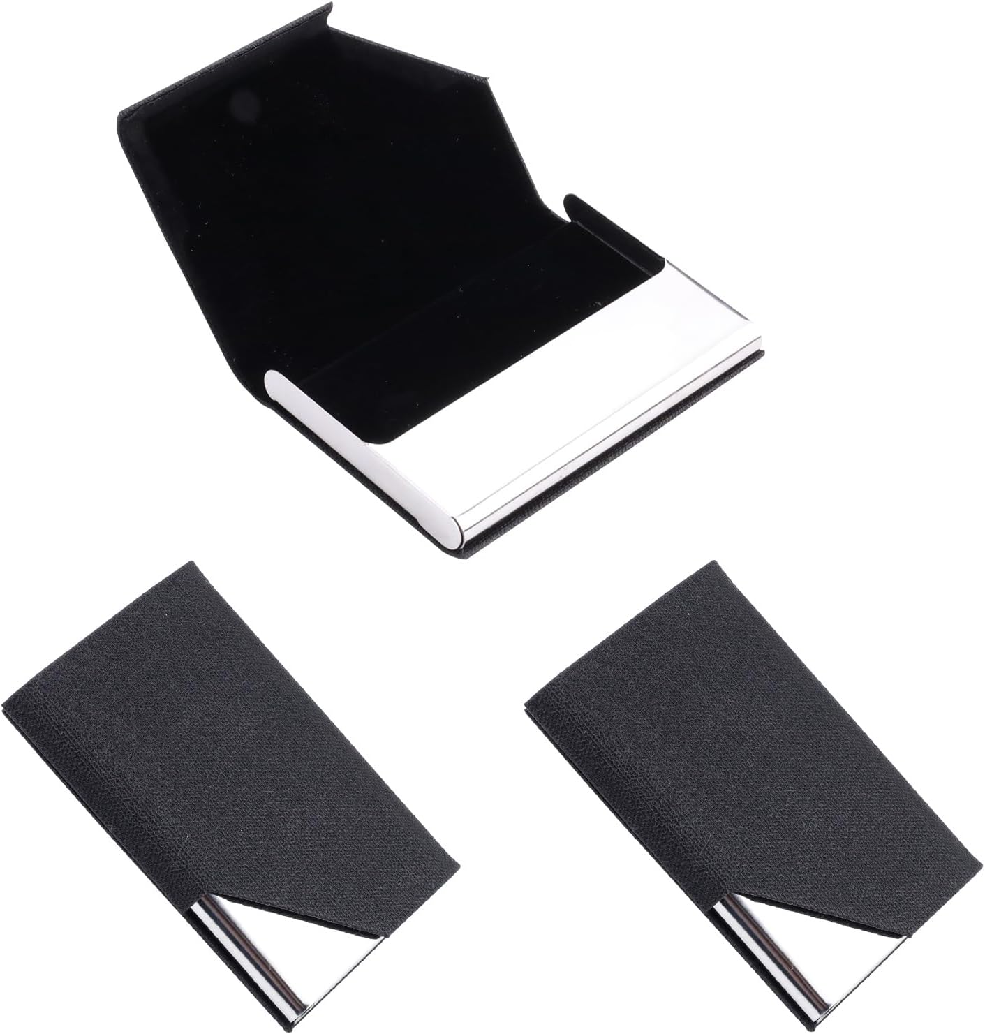 3 Pcs Business Card Holder, Leather Business Card Case